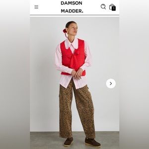 Damson Madder viral leopard cargo pants size 12 UK size NWT